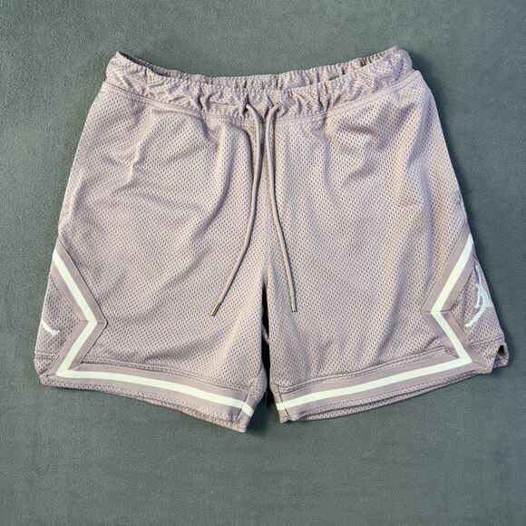 Nike Air Jordan Shorts Mens Large Plum Fog Essentials Diamond Mesh Basketball